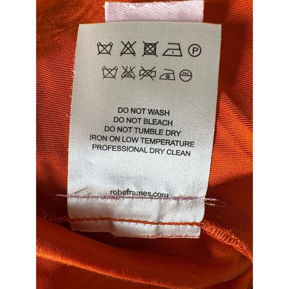 Rohe Silk Slip Dress Sleeveless V-Neck Flowy Maxi Cocktail Orange EU 36 US 4 - Picture 8 of 9